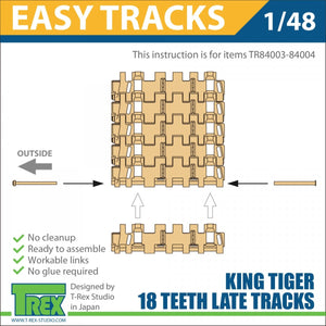 T-Rex Studio TR84004 King Tiger Late 18 Teeth Tracks Mirror Version w/Sprockets 1/48 – Bild 5