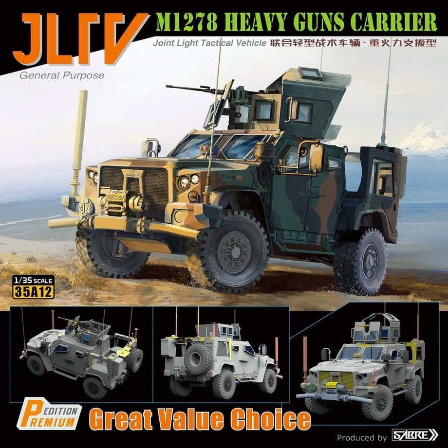 Sabre 35A12-PRM JLTV M1278 Heavy Guns Carrier - Premium Edition 1/35 – zdjęcie 2