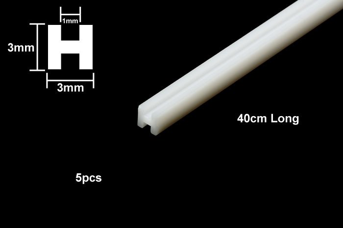 Tamiya 70201 profilé en I en plastique, section 3 mm - H - paquet