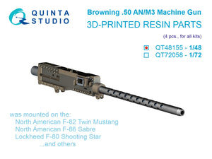 Quinta Studio QT48155 Browning .50 ANM3 Machine Gun, 4 pcs (for all kits) 1/48