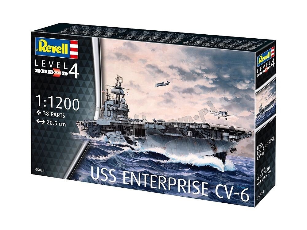 Revell 65824 USS Enterprise CV-6 Model Set 1/1200 – immagine 2