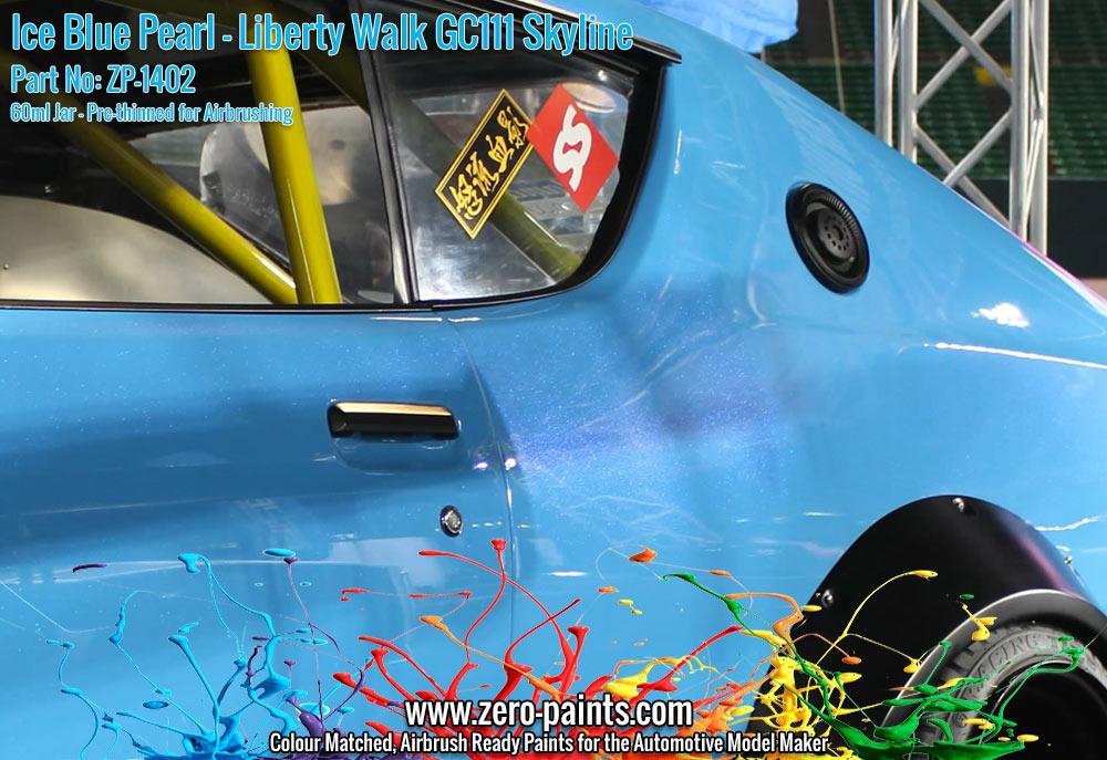 Zero Paints ZP-1402 - Ice Blue Pearl Paint for Liberty Walk GC111 Skyline (Ken Mary) 60ml – immagine 10