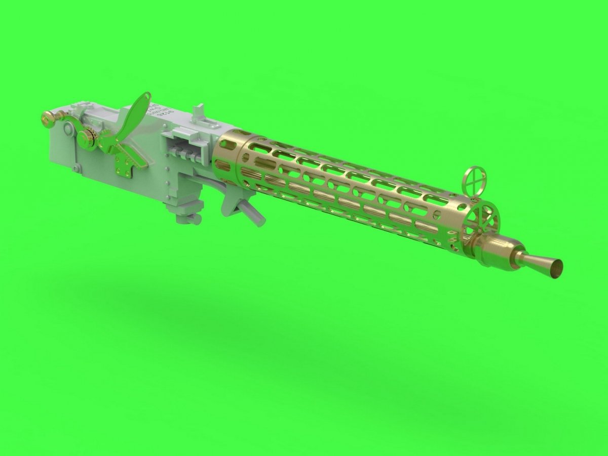Master AM-32-121 German WWI Spandau LMG 8/15 machine gun (2 pcs.) (resin, turned and photo-etched parts) 1/32 – image 3