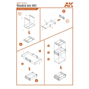 AK Interactive AK8226 BOÎTE EN BOIS DÉCOUPÉE AU LASER 005 (9 UNITÉS) – image 4