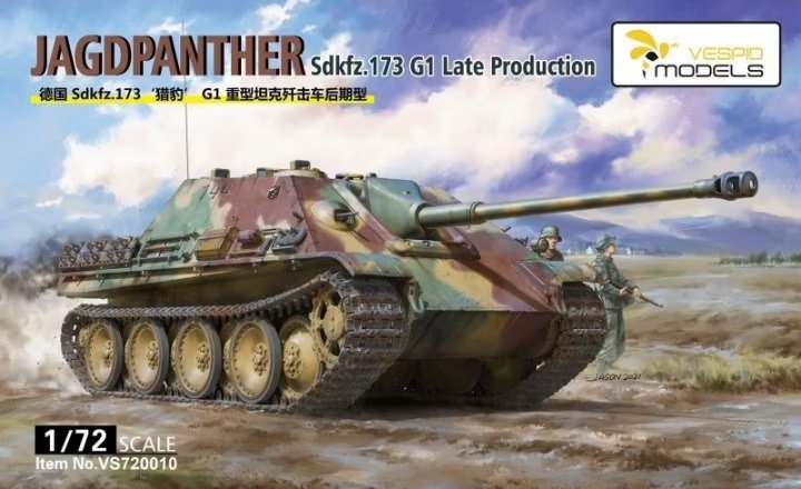 Maquette Vespid Models VS720010 SdKfz.173 G1 Jagdpanther Production tardive 1/72
