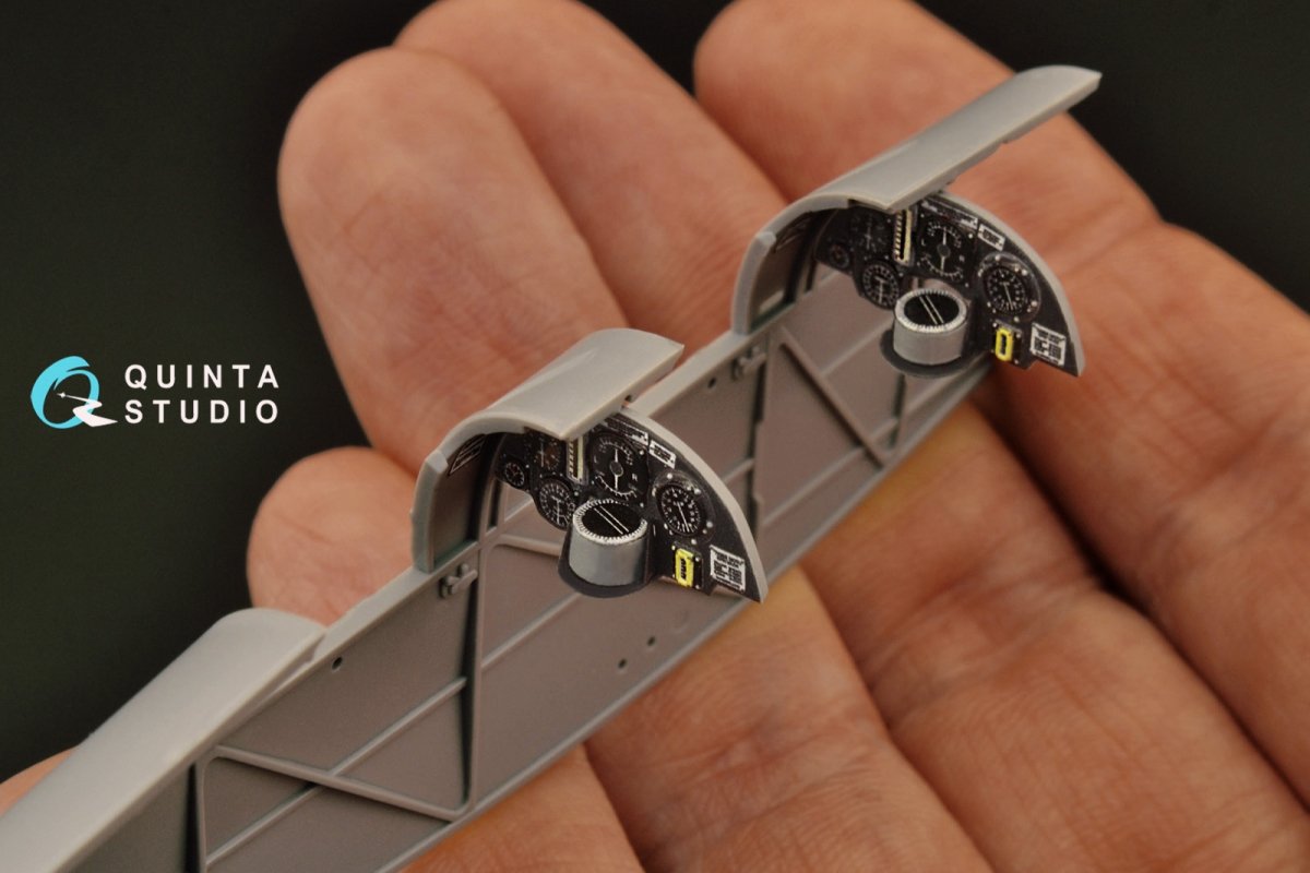 Quinta Studio QD32124 DH 82A Tiger Moth 3D-Printed &amp;amp; coloured Interior on decal paper (ICM) 1/32 – immagine 10