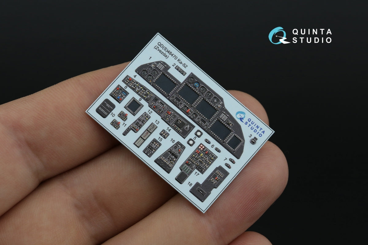 Quinta Studio QD48470 Ka-52 3D-Printed colored Interior on decal paper (Zvezda) 1/48 – image 4