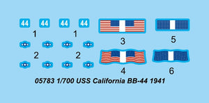 Trumpeter 05783 USS California BB-44 1941 1/700 – immagine 5