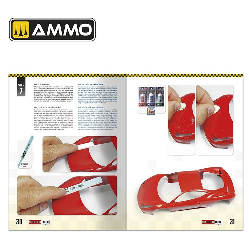 AMMO of Mig Jimenez 6604 SOLUTION BOOK 24 – How to Paint and Lacquer scale cars (Multilingual Book) – Bild 5