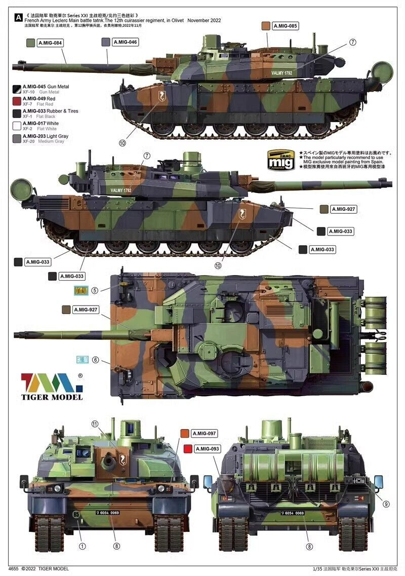 Tiger Model 4655 French Main Battle Tank Leclerc Series XXI MBT 1/35 – Bild 12