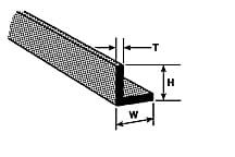 Plastruct 90001 Kątownik &amp;quot;L&amp;quot; 1.2mm x 1.2mm x 0.4mm x 250mm (ABS) / 10 szt. – immagine 2