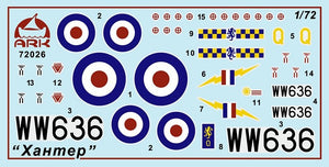 Ark Models 72026 Hawker &amp;quot;Hunter&amp;quot; F.1 British multirole fighter 1/72 – zdjęcie 2