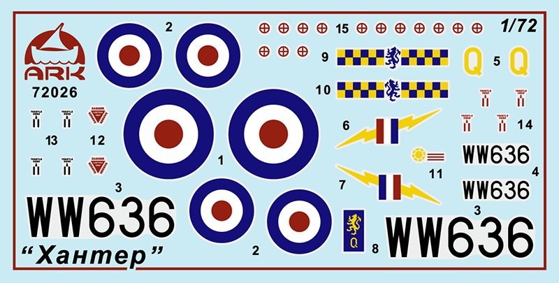 Ark Models 72026 Hawker &amp;quot;Hunter&amp;quot; F.1 British multirole fighter 1/72 – zdjęcie 2