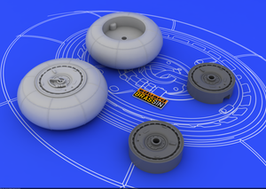 Eduard 648055 Bf 110 E/ F/G main undercarriage wheels 1/48 (EDUARD) – image 3