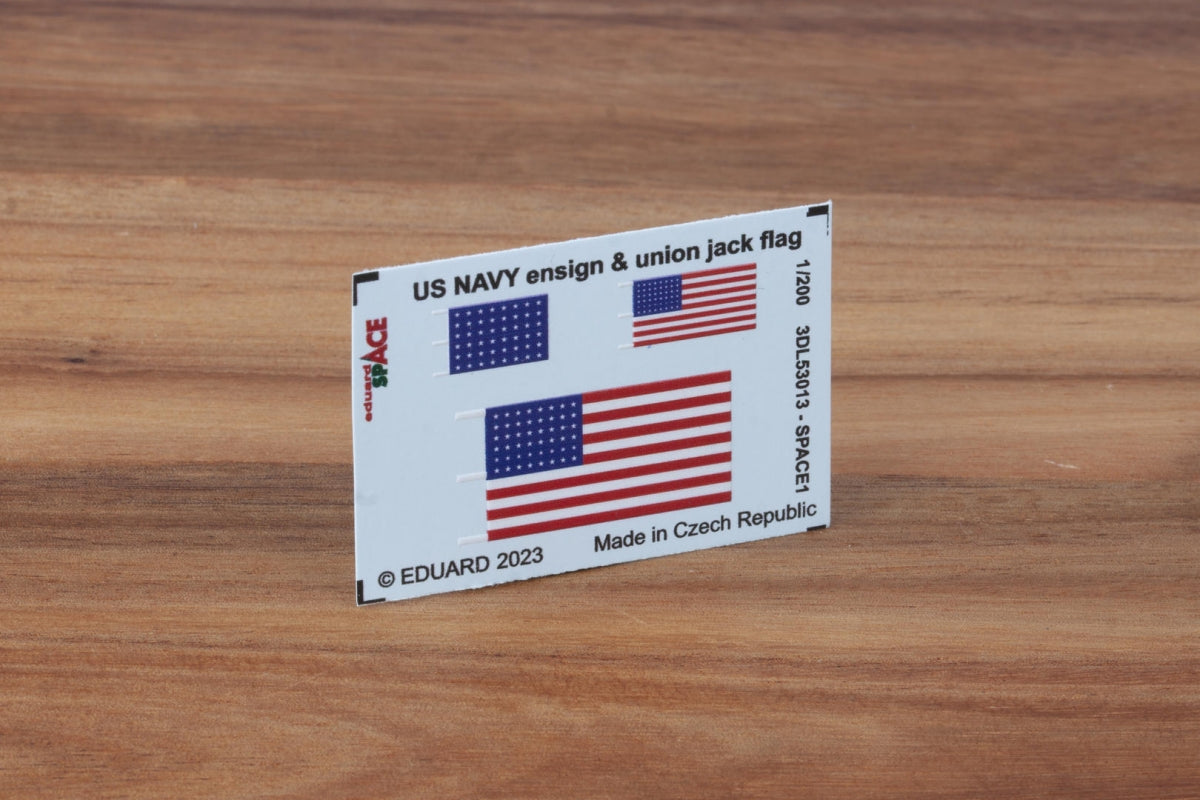 Eduard 3DL53013 US Navy ensign &amp;amp; union jack flag SPACE 1/200