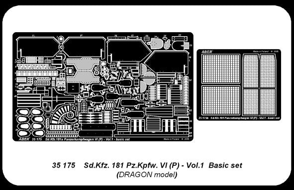 Aber 35175 Sdkfz.181 Pzkpfw.VI (P) vol.1 - Basic set 1/35 – imagen 4
