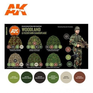 AK Interactive AK11632 WOODLAND &amp;amp; FLECKTARN CAMOUFLAGE – Bild 2