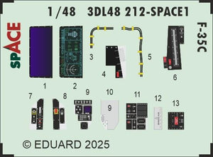 Eduard 3DL48212 F-35C SPACE Tamiya 1/48 – immagine 2