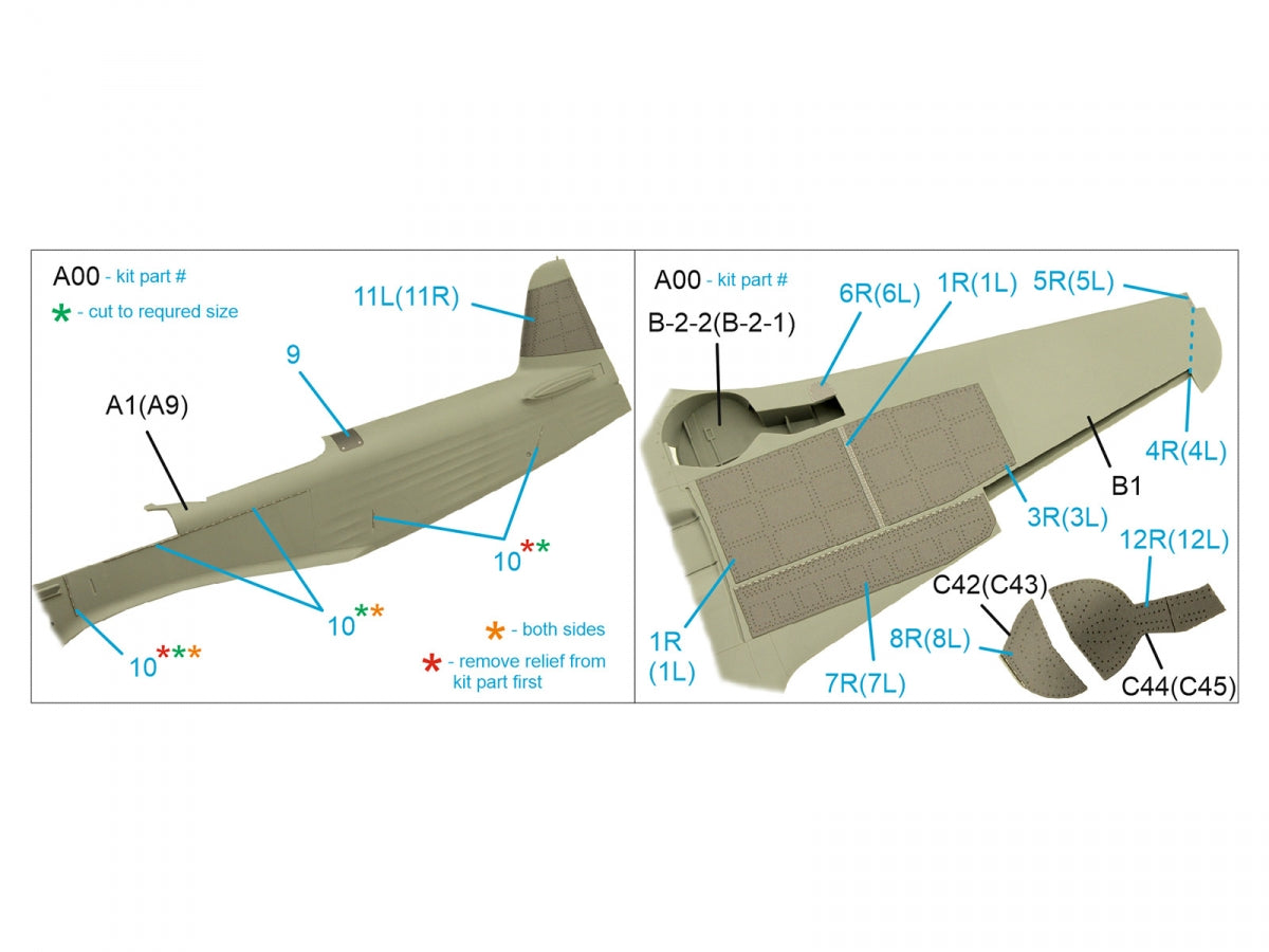 Quinta Studio QP32014 Yak-9T Flaps and Panels (ICM) 1/32 – Bild 2