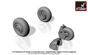 Armory Models AW72032b Sukhoj Su-27 Flanker wheels 1/72