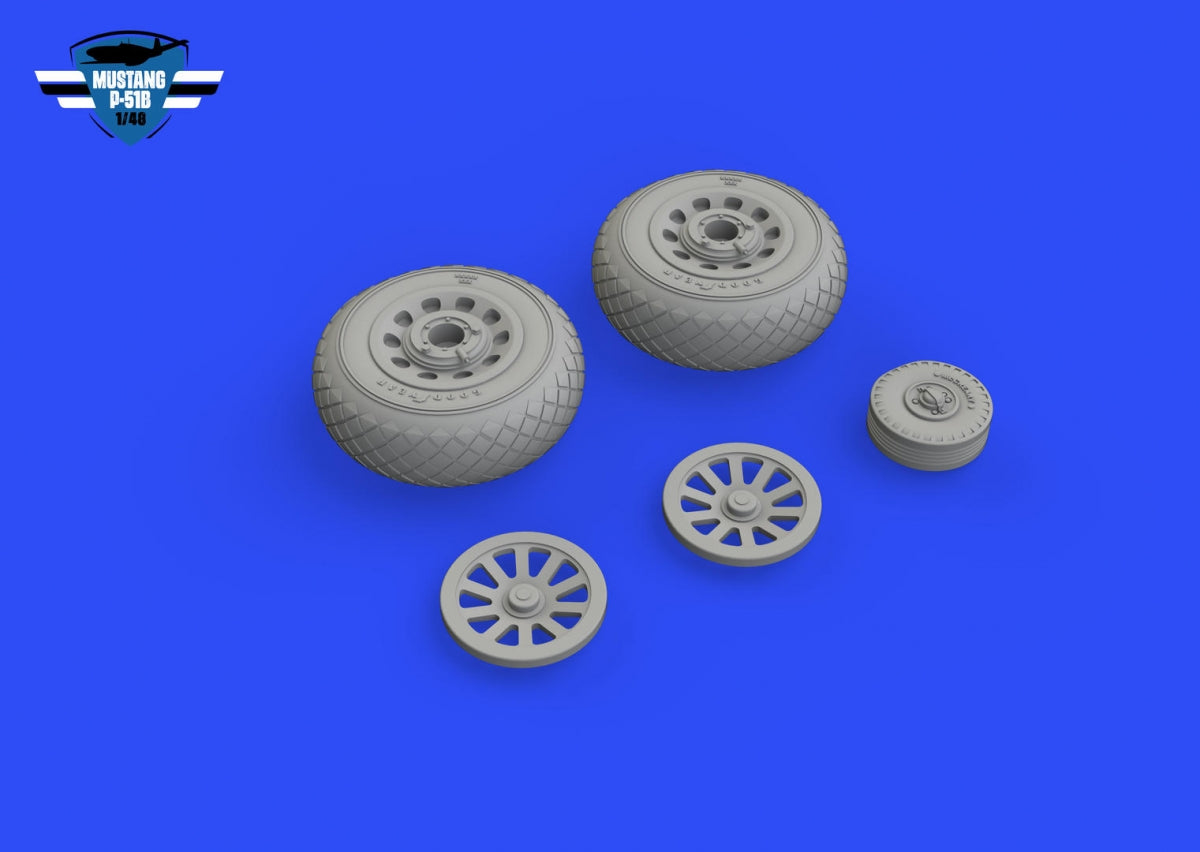 Eduard 648986 P-51B / C wheels diamond tread EDUARD 1/48 – Bild 2