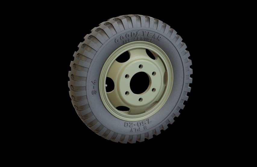 Panzer Art RE35-318 Studebacker road wheels set (Goodyear) 1/35 – imagen 2