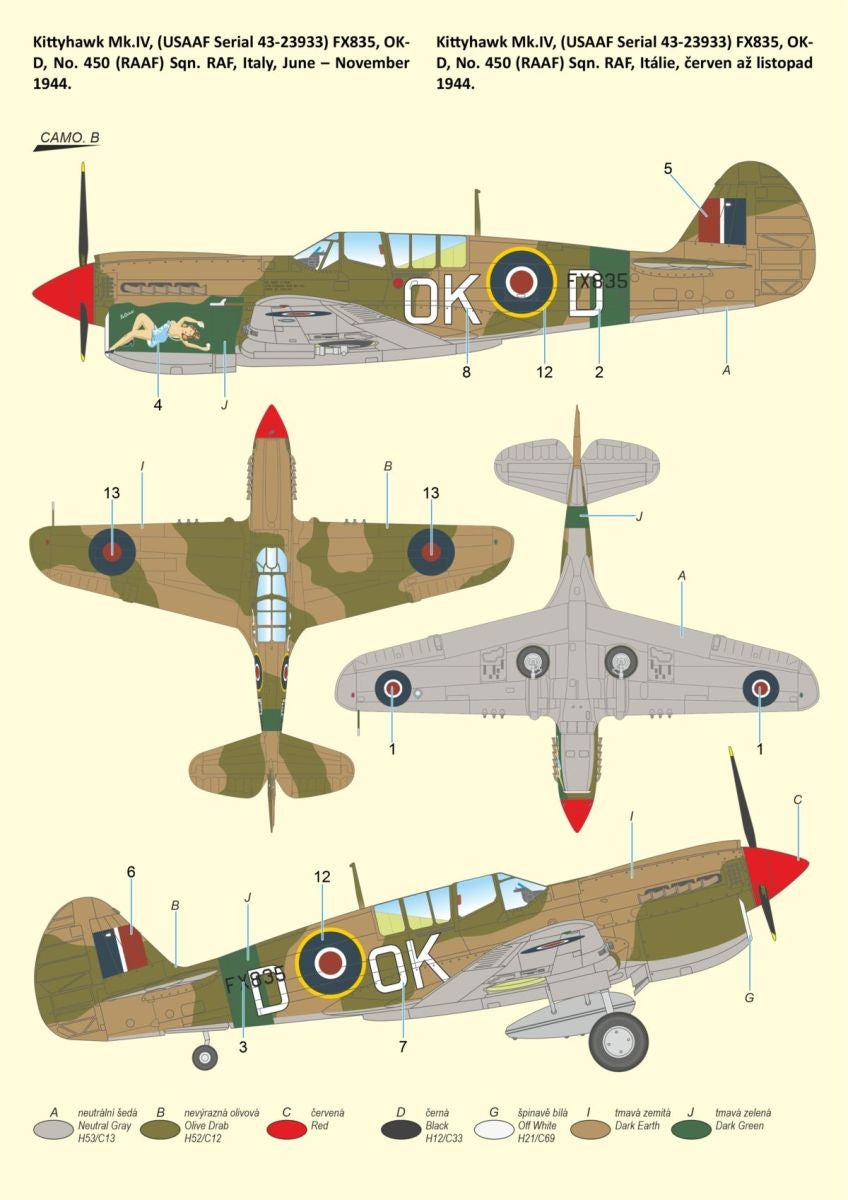 Special Hobby 72484 Kittyhawk Mk.IV &amp;#39;Over The Mediterranean and the Pacific&amp;#39; 1/72 – imagen 6