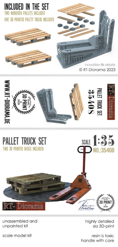 RT-Diorama 35408 Pallet Truck Set 1/35 – Bild 2