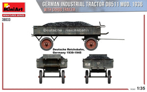 MiniArt 38033 GERMAN INDUSTRIAL TRACTOR D8511 MOD. 1936 WITH CARGO TRAILER 1/35 – zdjęcie 4