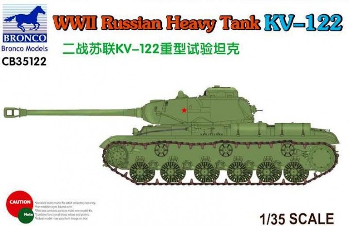 Bronco CB35122 Char lourd russe KV-122 de la Seconde Guerre mondiale, échelle 1/35