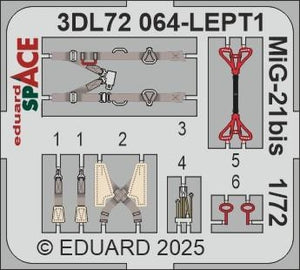 Eduard 3DL72064 MiG-21bis SPACE EDUARD 1/72 – immagine 4