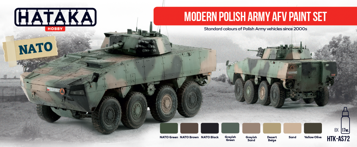 Hataka HTK-AS72 Modern Polish Army AFV paint set (8x17ml) – imagen 2