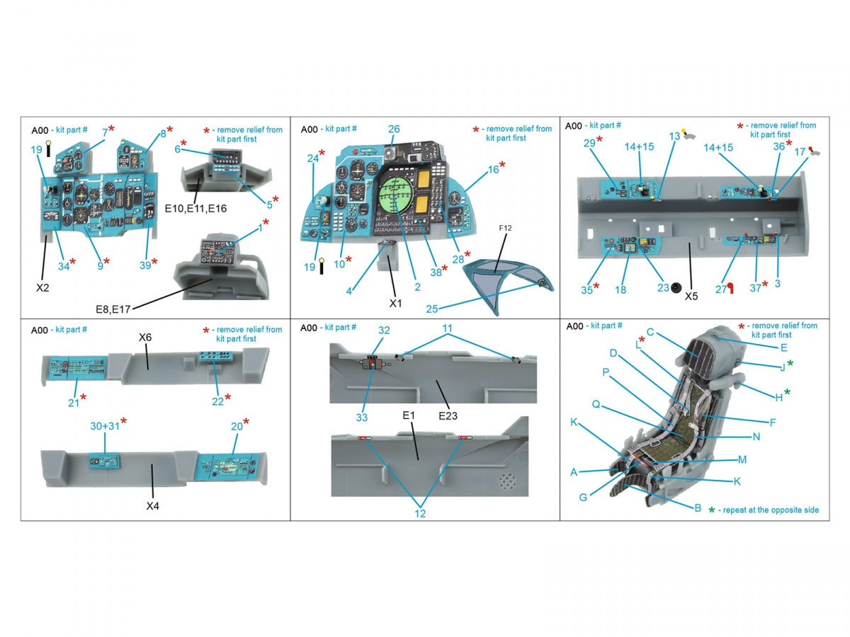 Quinta Studio QD48504 MiG-31B 3D-Printed &amp;amp; coloured Interior on decal paper (Hobby Boss) 1/48 – zdjęcie 2