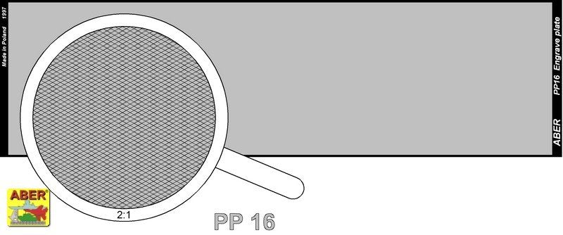 Aber PP16 Engrave plate (140 x 39 mm) - pattern 16 – imagen 2