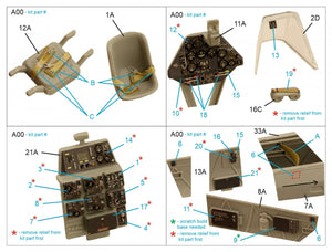 Quinta Studio QD48289 Ar 196A-3 3D-Printed &amp;amp; coloured Interior on decal paper (Italeri) 1/48 – imagen 2