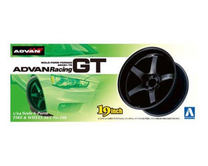 Aoshima 00903 Felgi + Opony Advan Racing Gt 1/24