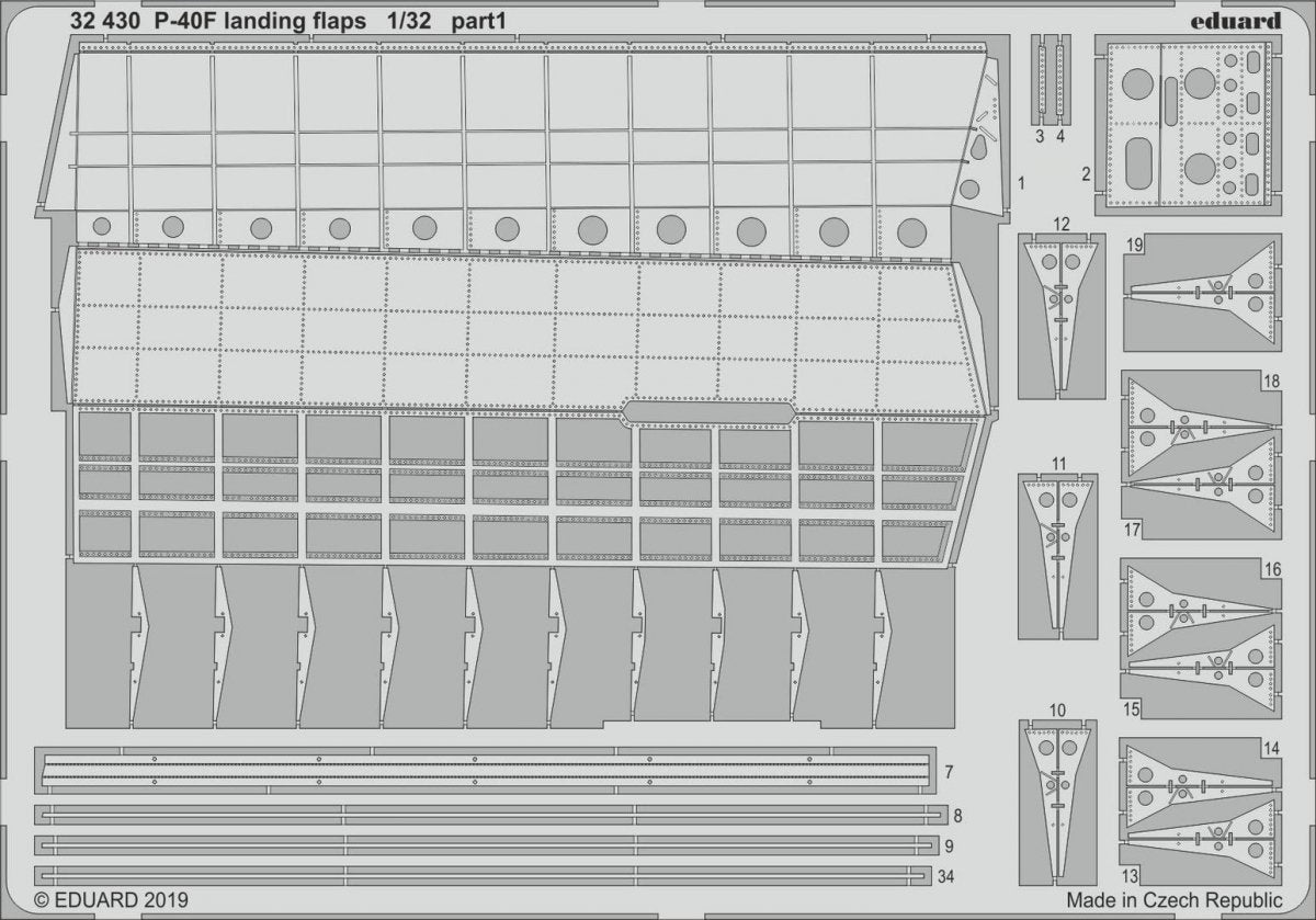 Eduard 32430 P-40F landing flaps 1/32 TRUMPETER – Bild 2