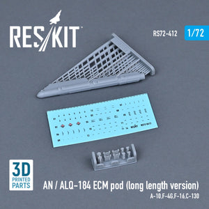 RESKIT RS72-0412 AN / ALQ-184 ECM POD (LONG LENGTH VERSION) (3D PRINTED) 1/72 – immagine 2