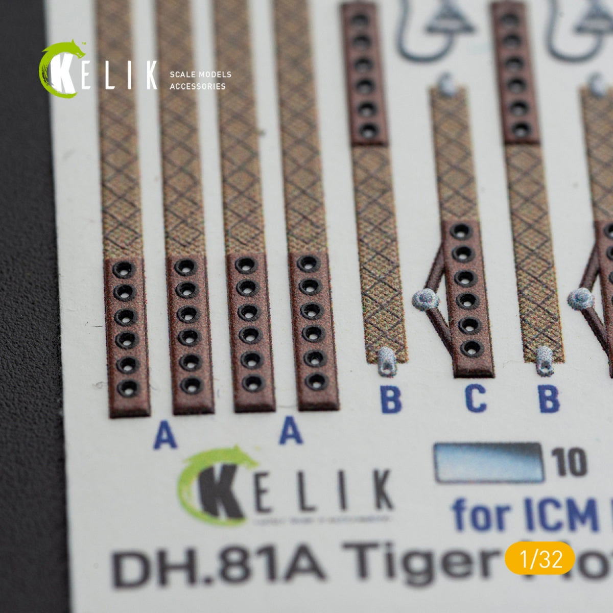 KELIK K32022 DH.81A Tiger Moth - Interior 3D Decal with 3D printed parts for ICM kit 1/32 – Bild 6