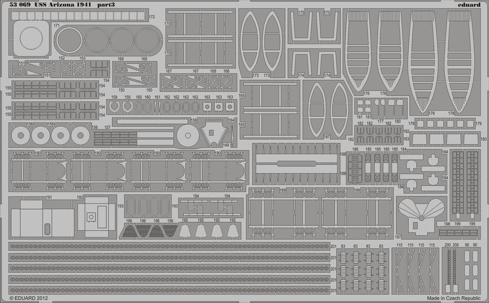 Eduard 53069 USS Arizona 1941 1/350 Hobby Boss – Bild 3