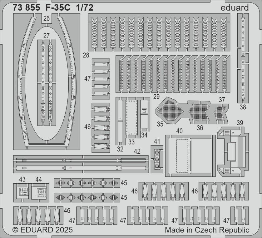 Eduard BIG72188 F-35C for TAMIYA (general set, RAM coating, canopy &amp; wheels painting masks) 1/72