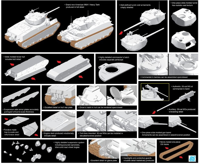 Dragon 6789 M6A1 Heavy Tank 1/35 – image 2