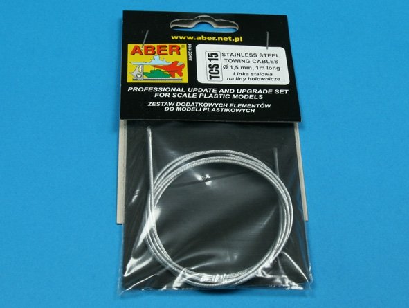 Aber TCS15 Stainless Steel Towing Cables 1,5mm, 1m long – imagen 4