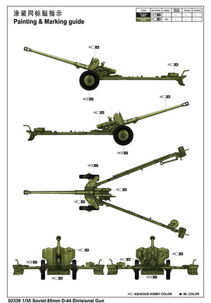 Trumpeter 02339 Soviet 85mm D-44 Divisional Gun 1/35 – Bild 3