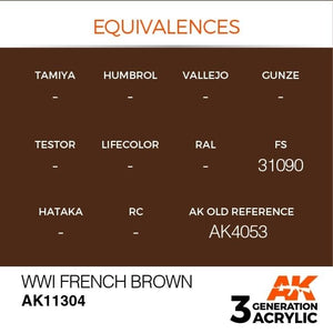 AK Interactive AK11304 WWI French Brown 17ml – immagine 3