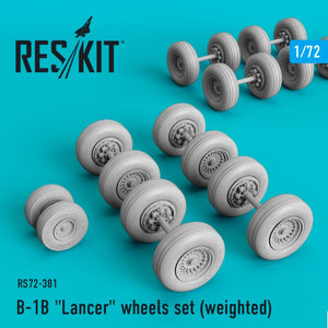 RESKIT RS72-0381 B-1B &amp;quot;LANCER&amp;quot; WHEELS SET (WEIGHTED) 1/72