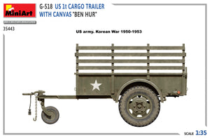 MiniArt 35443 G-518 US 1t CARGO TRAILER WITH CANVAS BEN HUR 1/35 – Bild 7