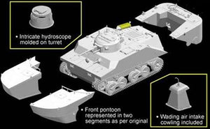 Dragon 7486 IJN Type 2 Amphibious Tank (Ka-Mi) w/Floating Pontoons 1/72 – imagen 7