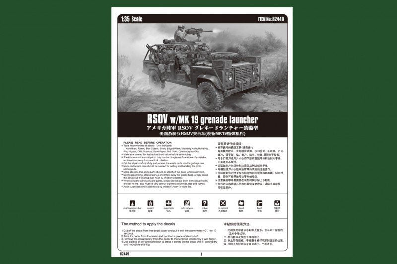 Hobby Boss 82449 RSOV w/MK 19 grenade launcher 1/35 – Bild 3