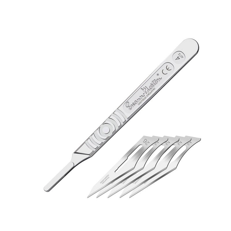 Modelcraft PKN9220 #4 Scalpel Handle &amp;amp; #26 Blades x 5